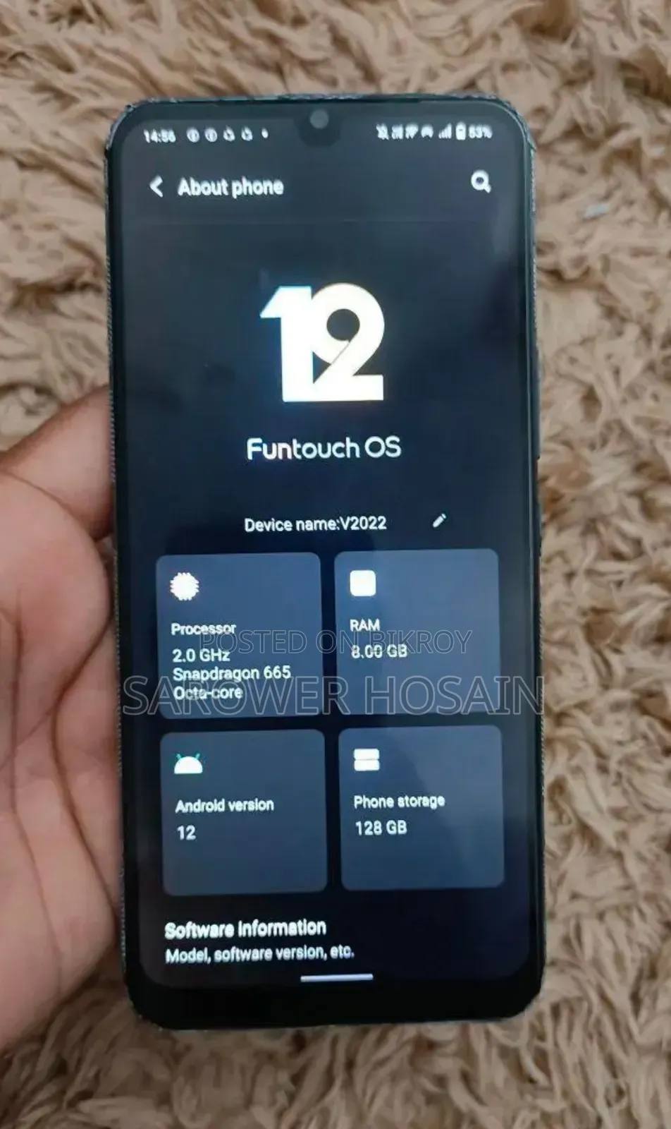 Vivo V20 2021 128 GB Gray
