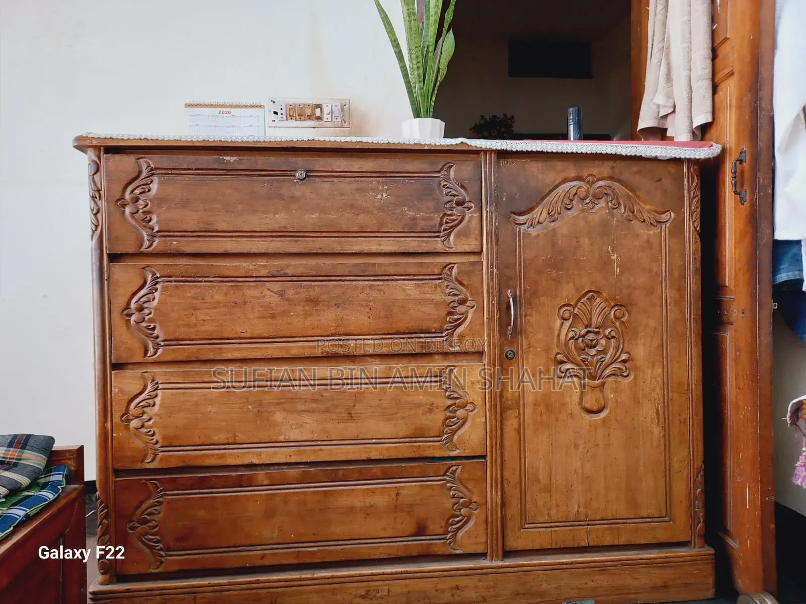 Original Teak Wood Wardrobe