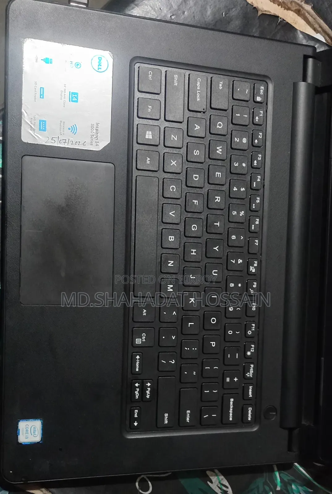 Laptop Dell Inspiron 15 8GB Intel Core I3 SSD 128GB