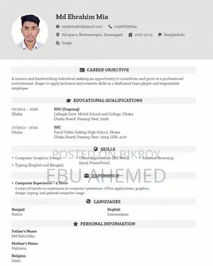 Computing IT CV