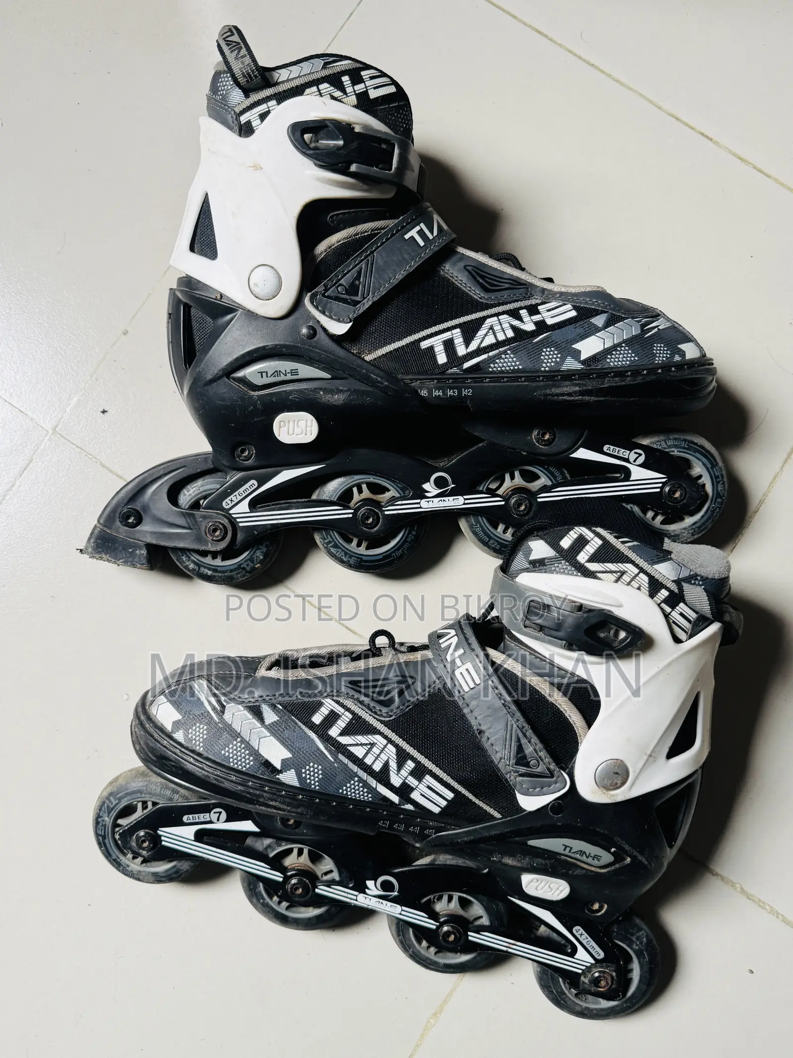 You will get everything shown, shoe size can be adjusted