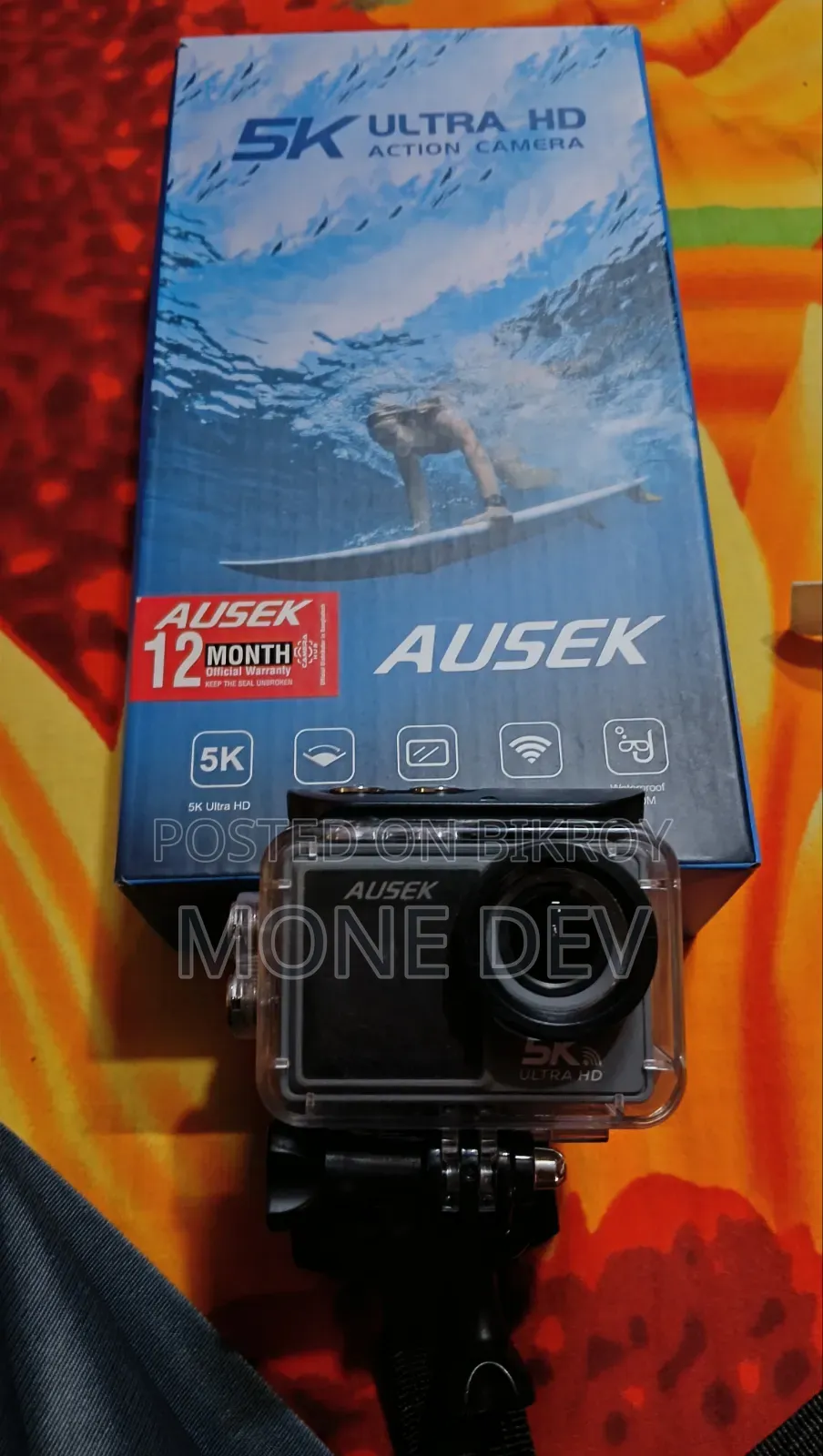 Ausek Action Camera Double Display Touch Screen