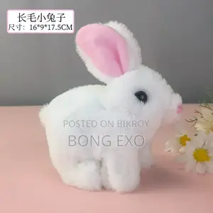 Realistic Rabbit Toy That Walks, Makes Sounds, and Has Movable Ears.