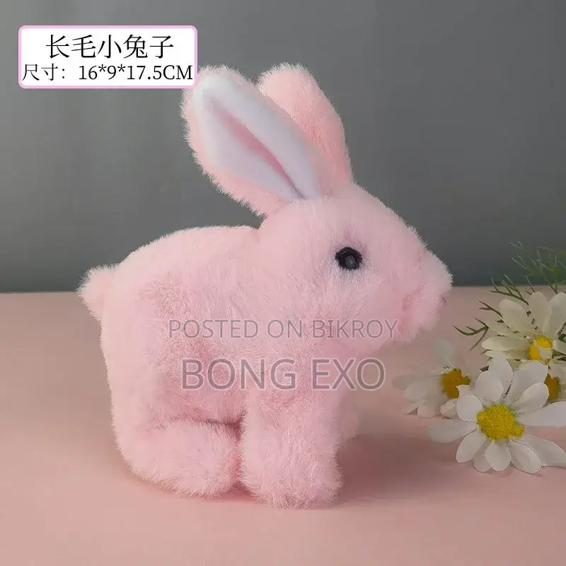 Realistic Rabbit Toy That Walks, Makes Sounds, and Has Movable Ears.