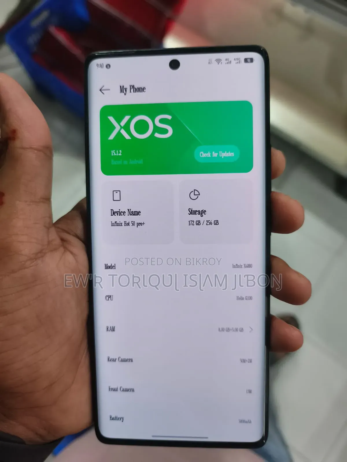 Infinix Hot 50 Pro+ 4G 256 GB Black