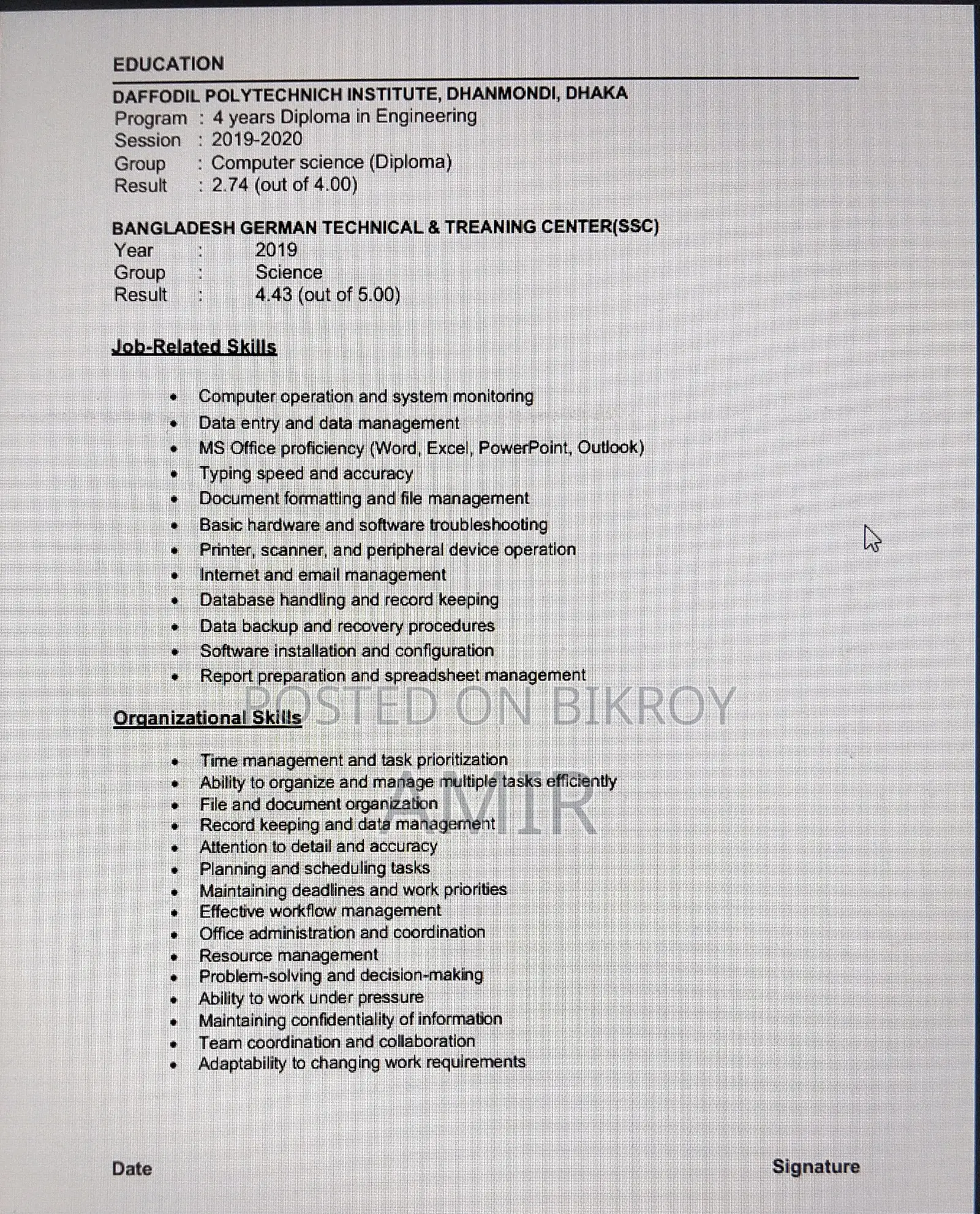 Computing It Cv