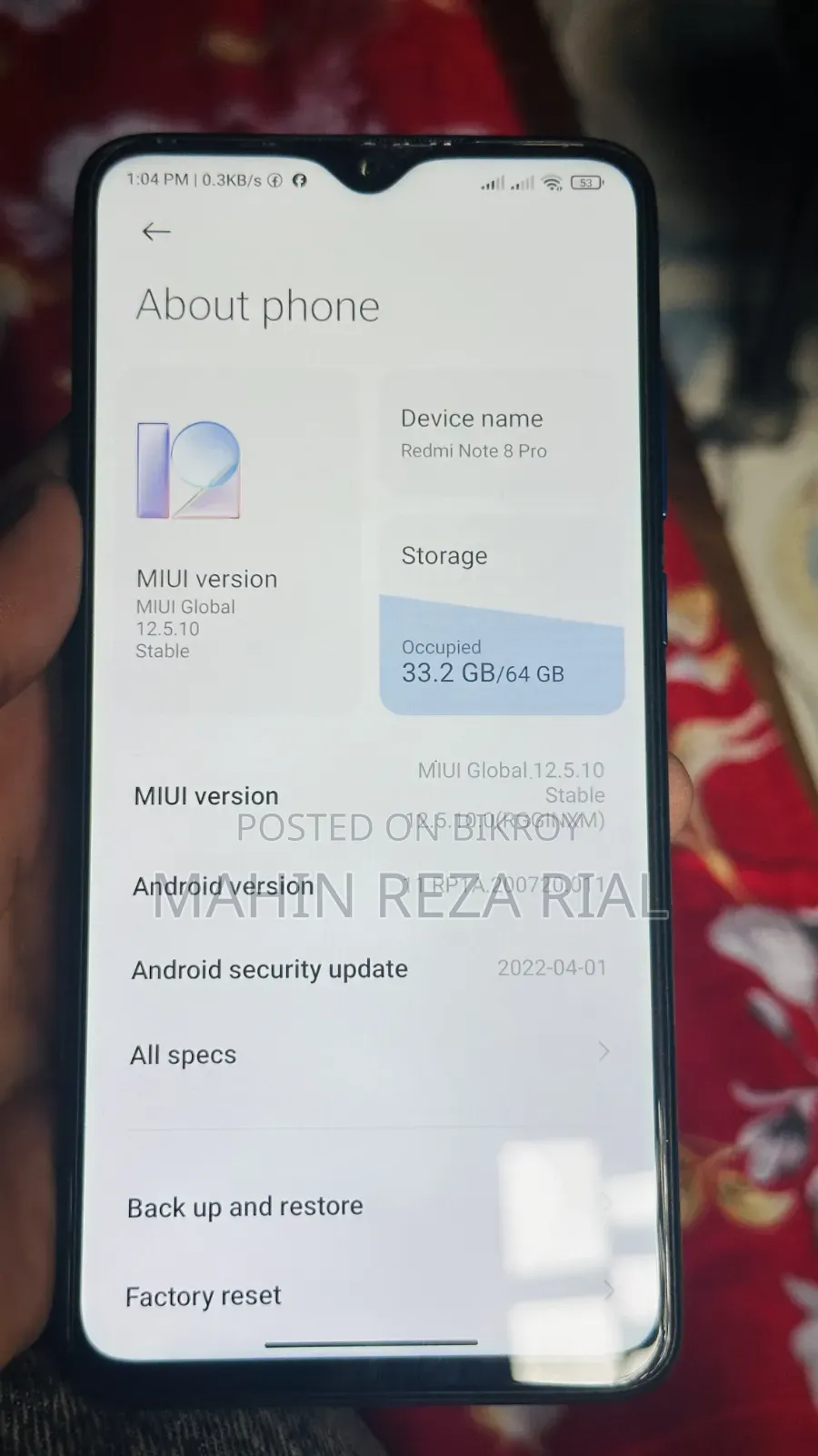 Xiaomi Redmi Note 8 Pro 64 GB Black