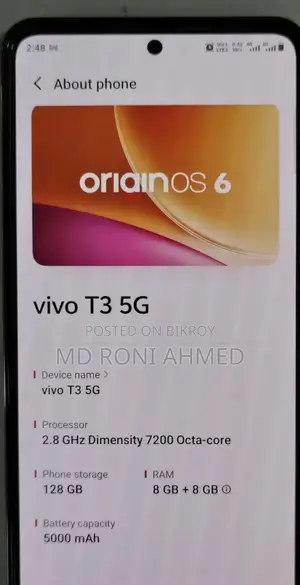 Vivo T3 128 GB Orange