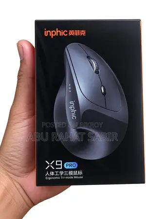 Inphic X9 Pro Vertical Ergonomic Tri-Mode Wireless Mouse