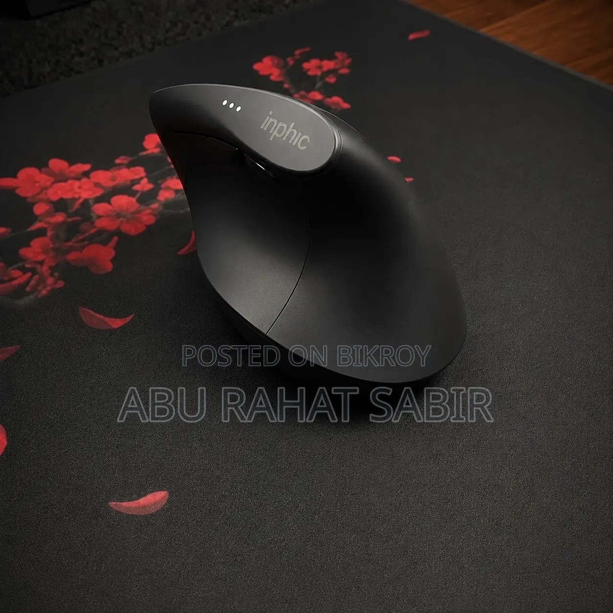 Inphic X9 Pro Vertical Ergonomic Tri-Mode Wireless Mouse