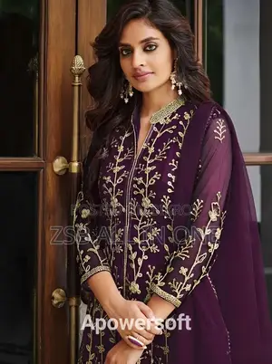 Ready-made Georgette Embroidery Party Dress