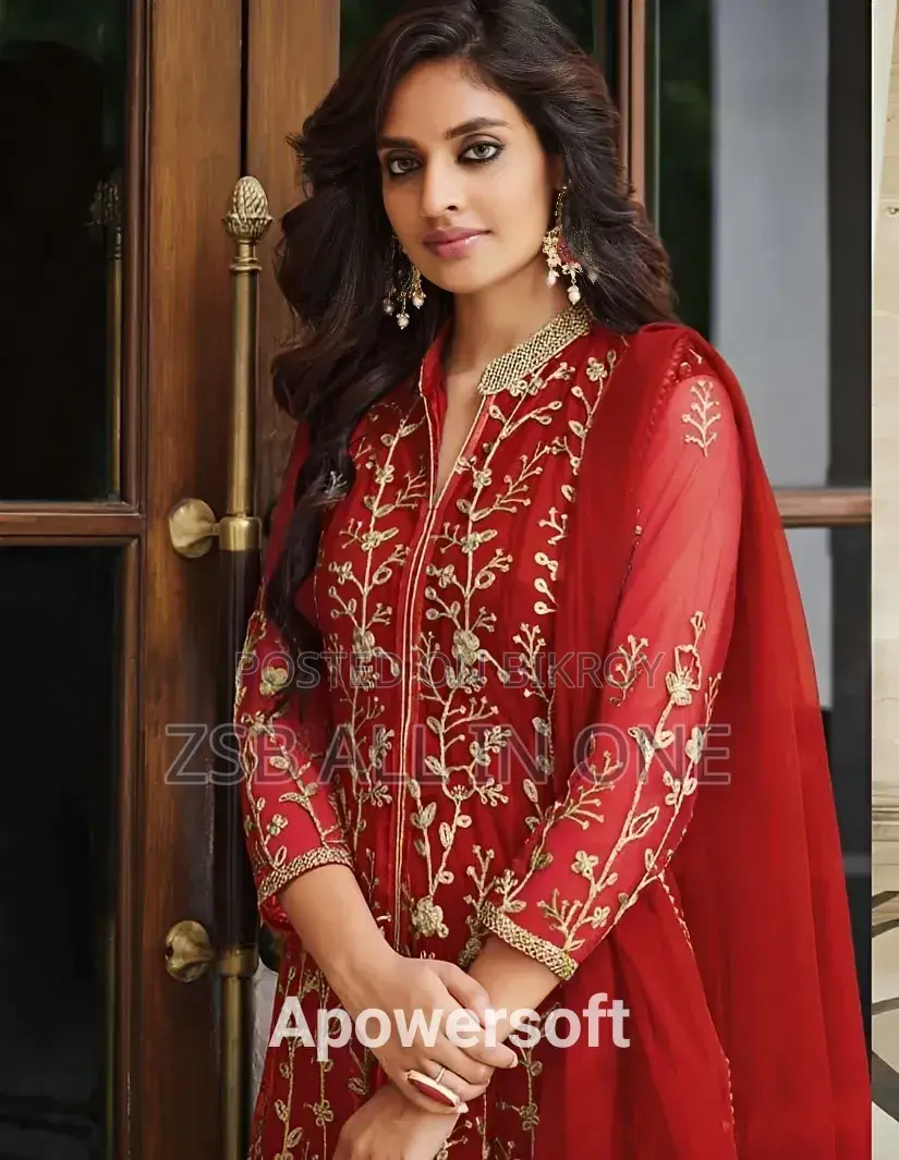 Ready-made Georgette Embroidery Party Dress