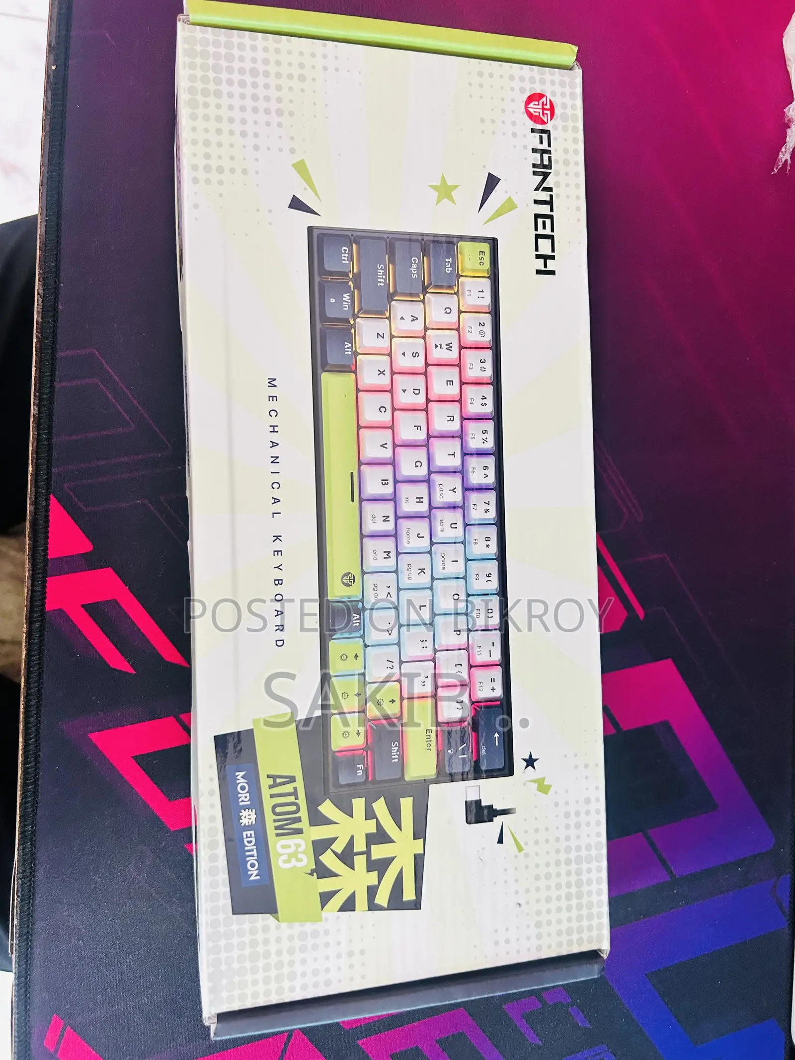 Fantech ATOM63 MK874V2 Blue Switch RGB Gaming Mechanical Keyboard