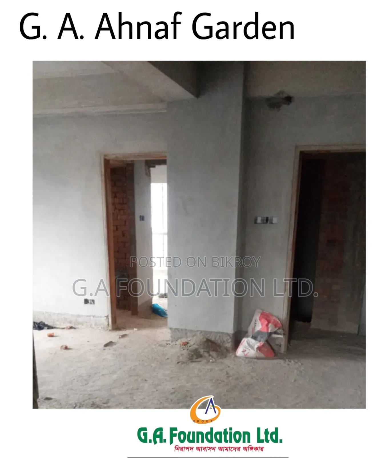 3-Bedroom Apartment in G. A. Ahnaf Garden, Mirpur for Sale