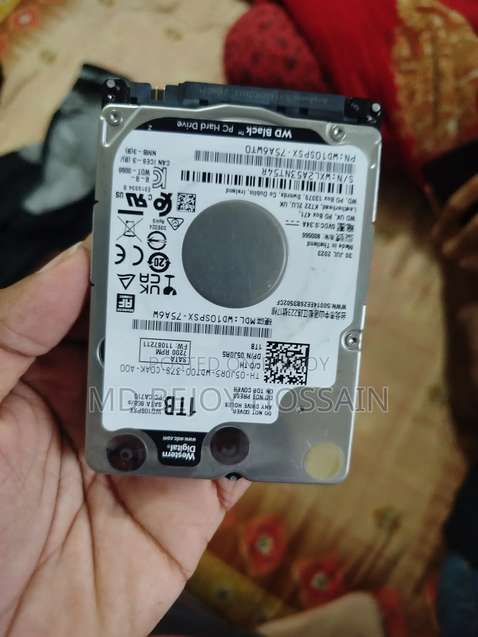 WD Black 1TB 7200RPM Laptop Hard Drive
