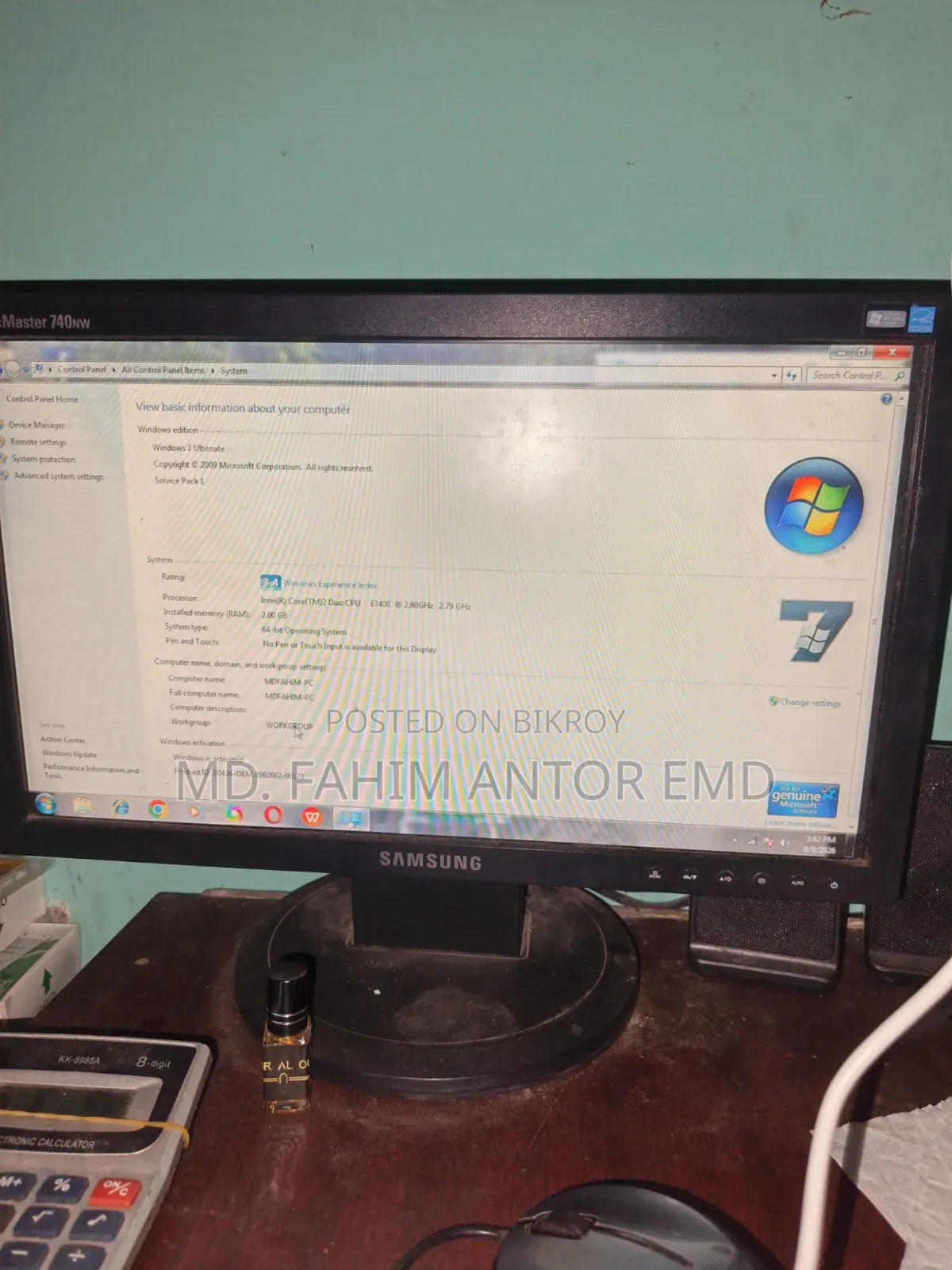 Desktop Computer 2GB Intel Core 7 HDD 500GB