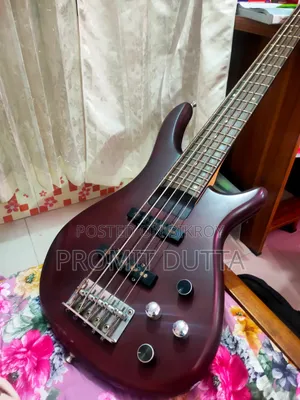 Cherry Red Matte Finish Bass Guitar