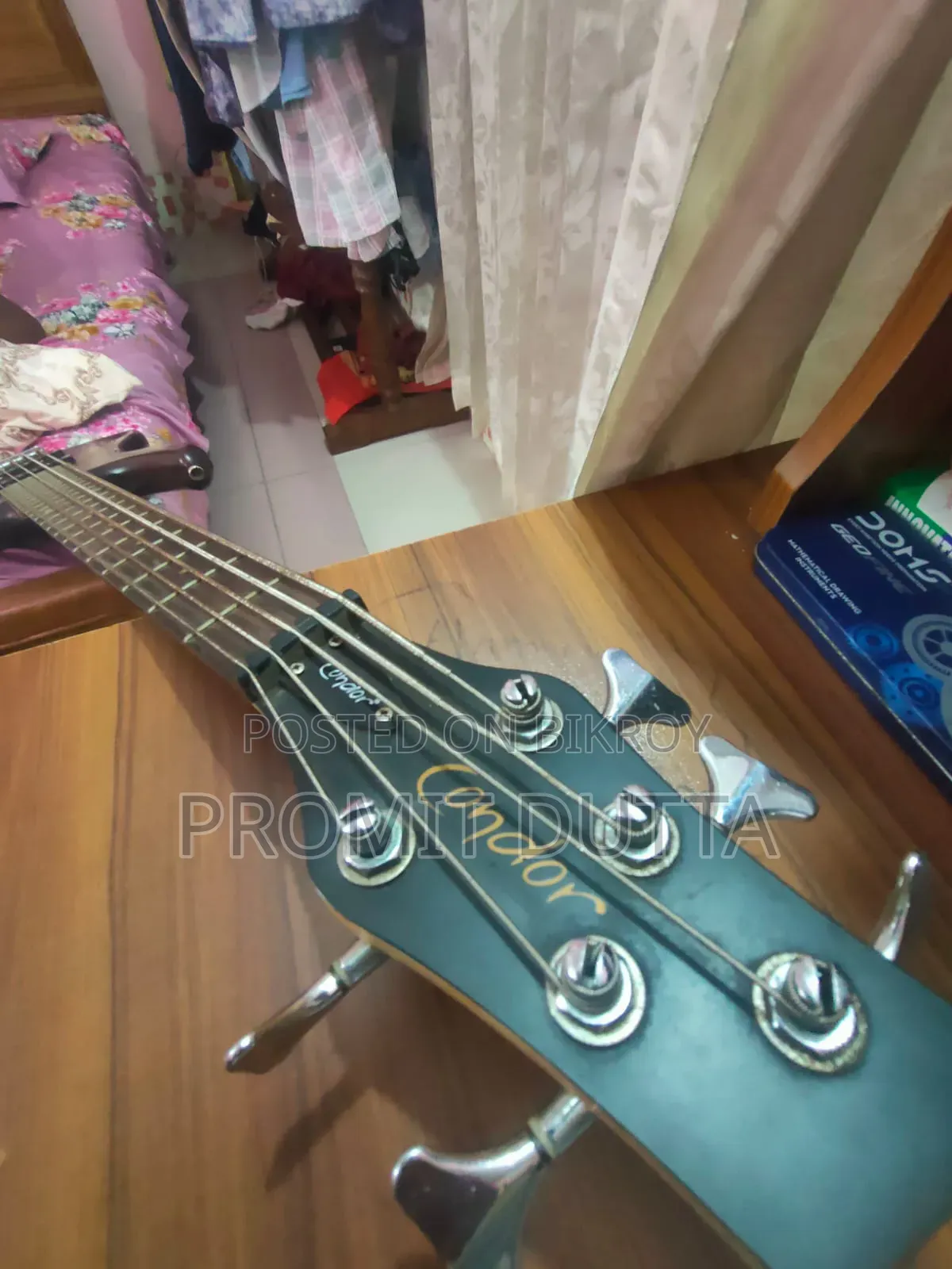 Cherry Red Matte Finish Bass Guitar