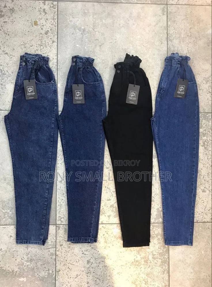 Export Quality Momfit Jeans Pant Only 400 Tk