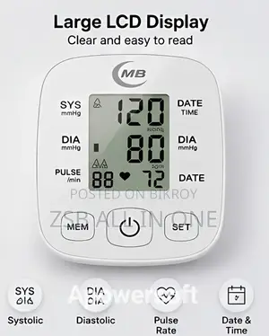 Portable Automatic Upper Arm Blood Pressure Monitor - MB Model B07 PET