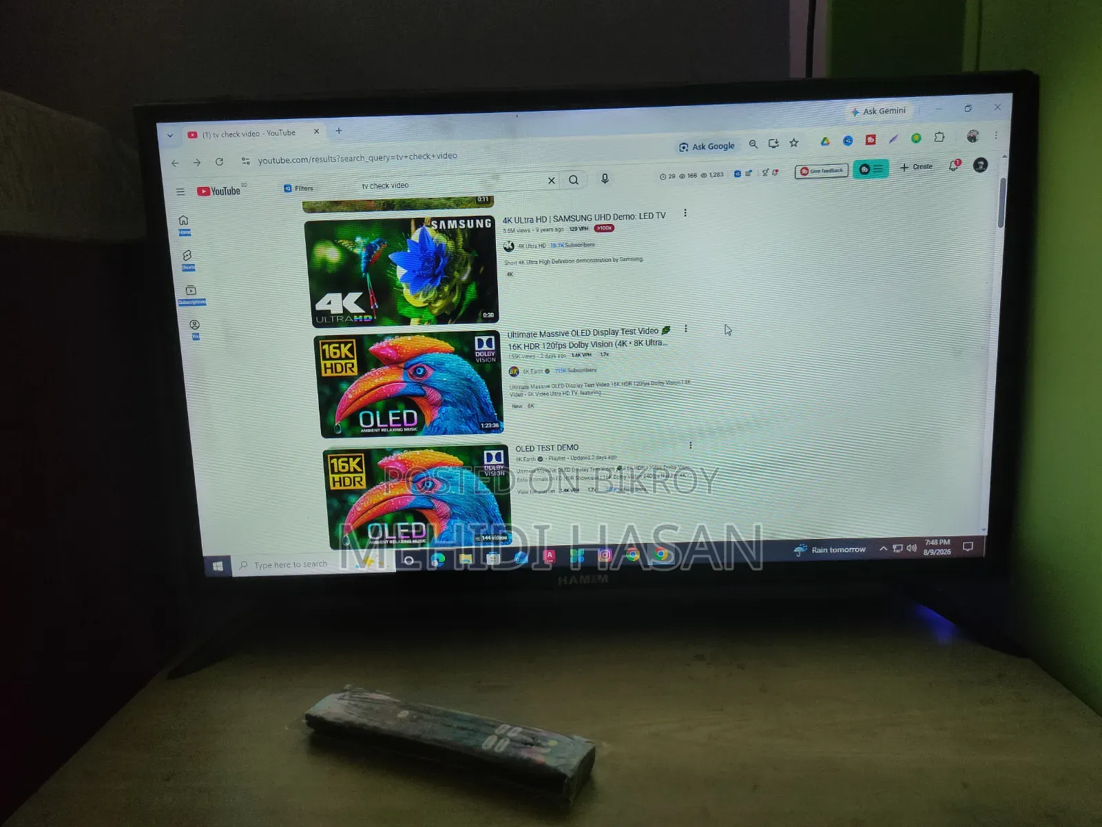 হামীম এলইডি ৩২'' মনিটর এবং টিভি