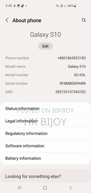 Samsung Galaxy S10 128 GB Silver