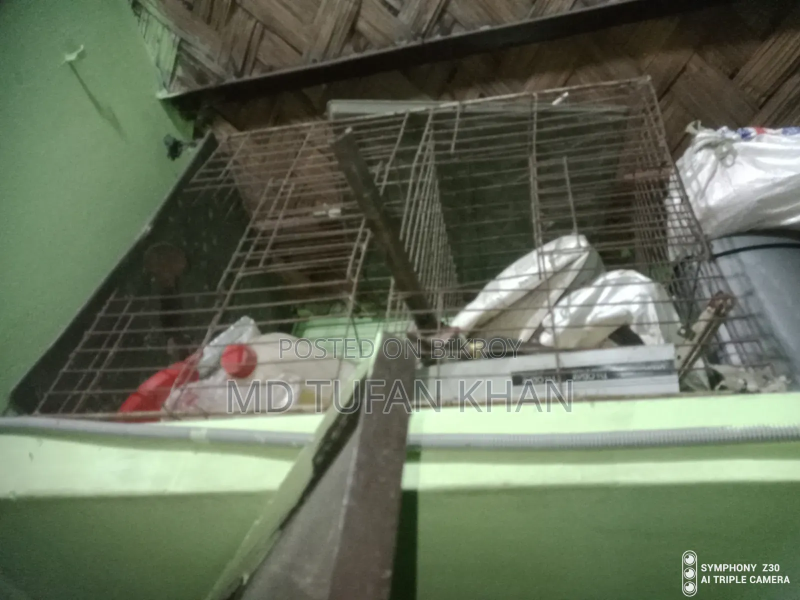 High-Quality Iron Pigeon Cage with Two Compartments