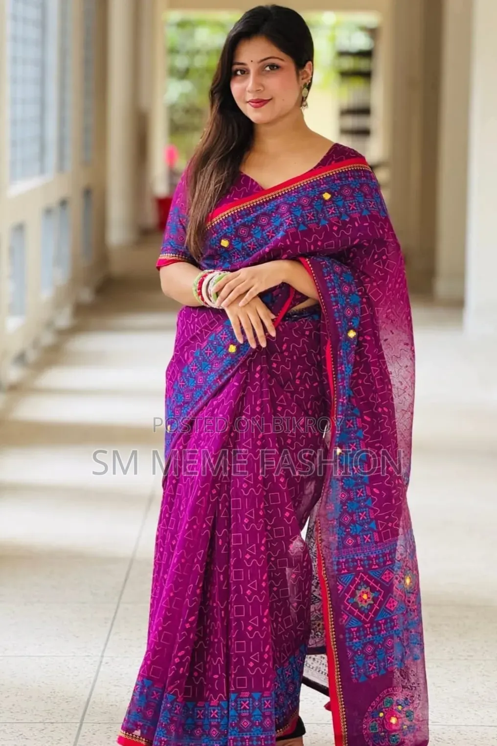 Semi Moslin Sharee With Blouse Piece