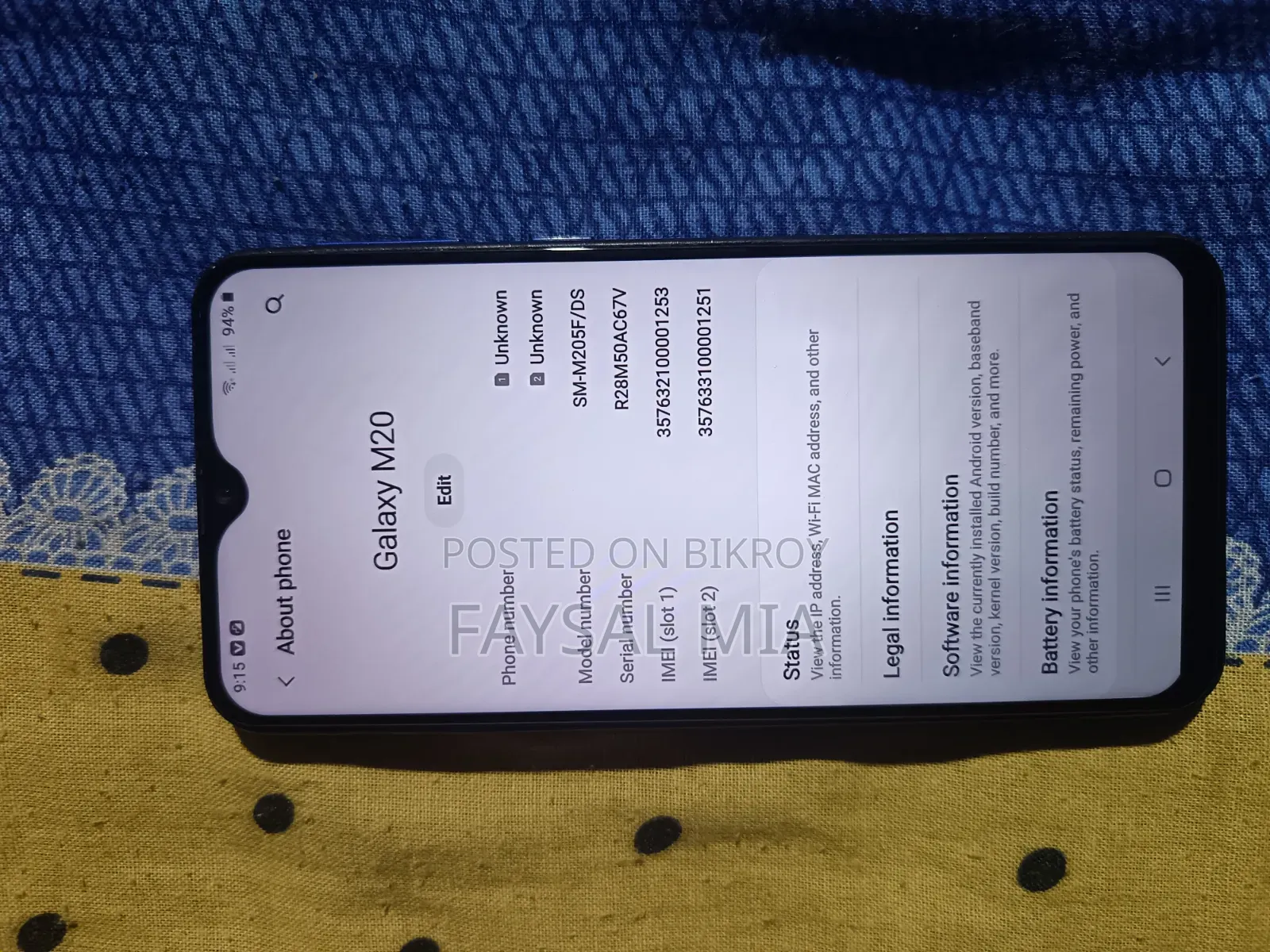 Samsung Galaxy M20 32 GB Blue