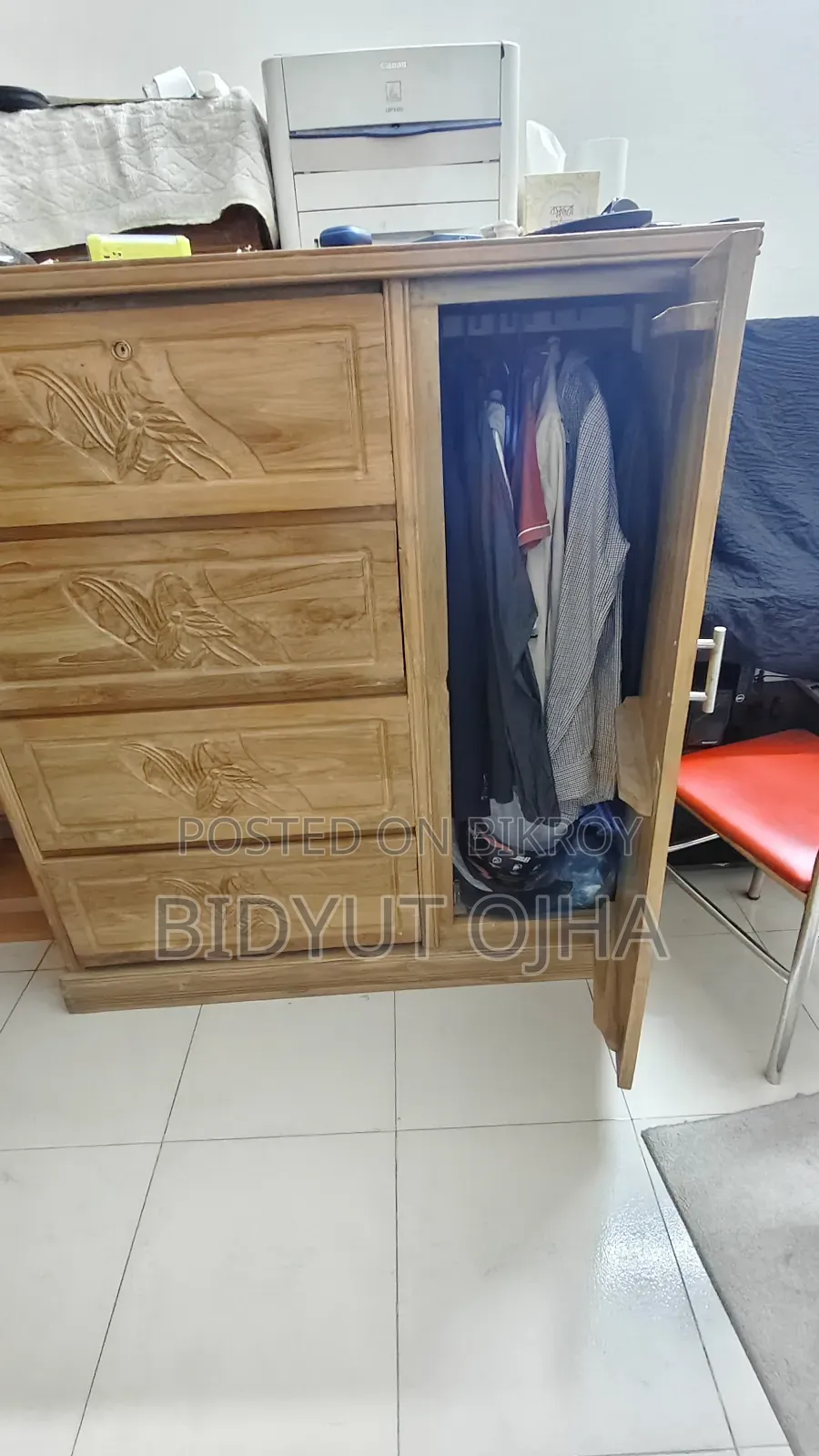 Original Teak Wood Wardrobe