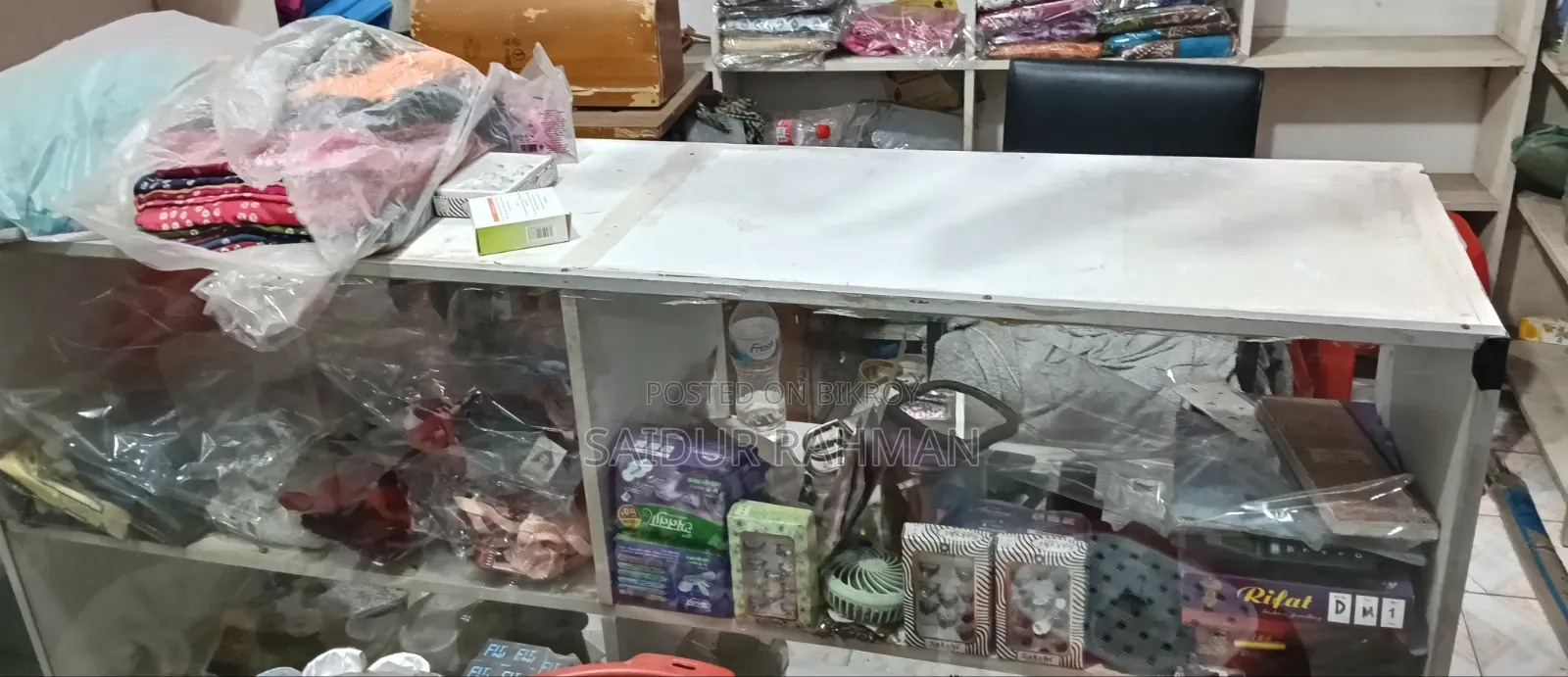 Only shop racks will be sold