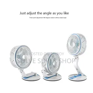 Rechargeable Folding Table Fan & LED Light