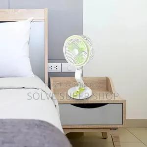 Rechargeable Folding Table Fan & LED Light