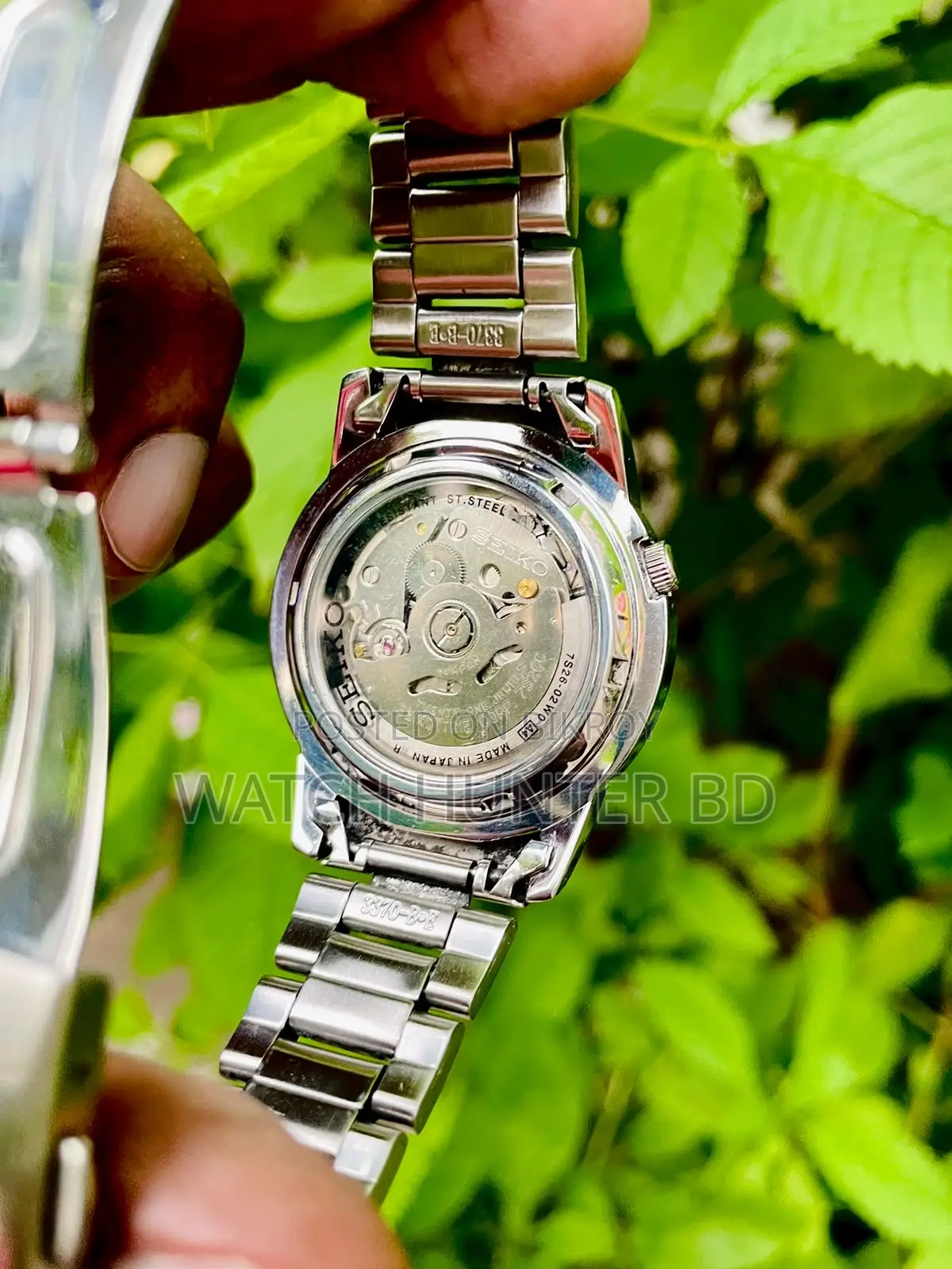 এক্সক্লুসিভ SEIKO 5 SNKK35 জেট ব্ল্যাক নিউমেরিক্যাল ব্ল্যাক অটোমেটিক ওয়াচ