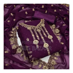 Embroidery Georgette Three Piece