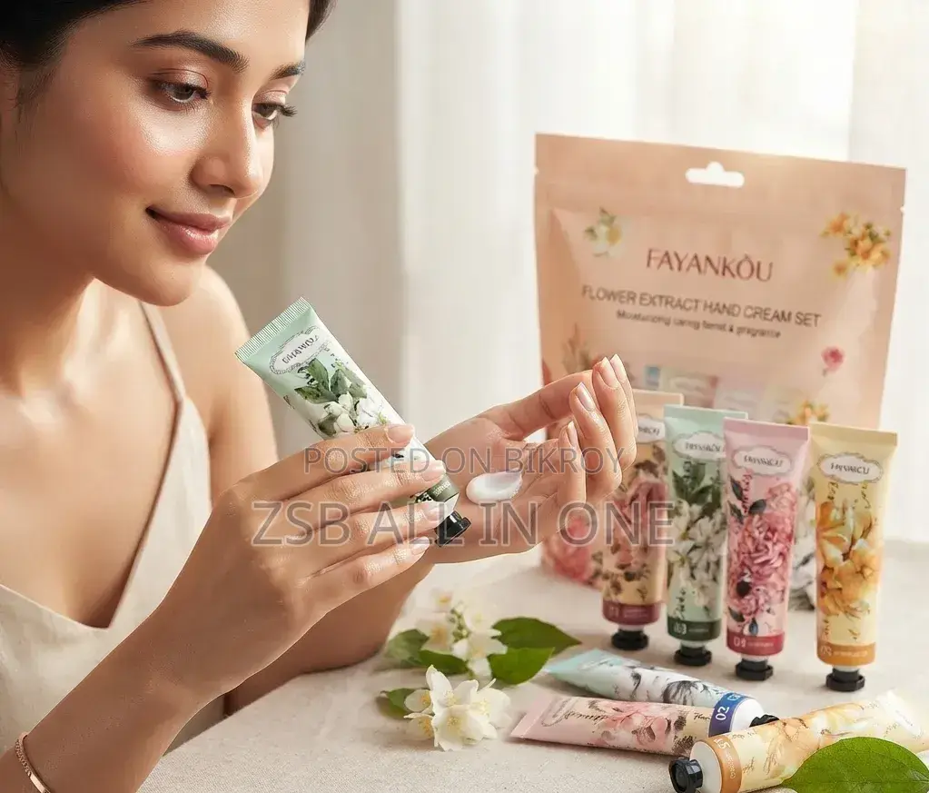 FAYANKOU Flower Extract Moisturizing Hand Cream Set - 5 PCS