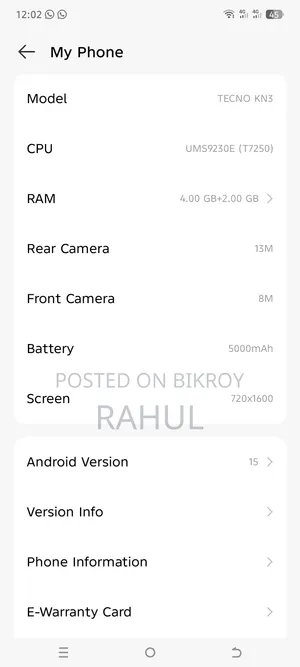 টেকনো স্পার্ক গো ৩ ১২৮ জিবি গ্রে