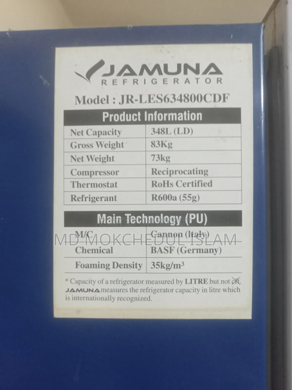 I will sell this fridge.