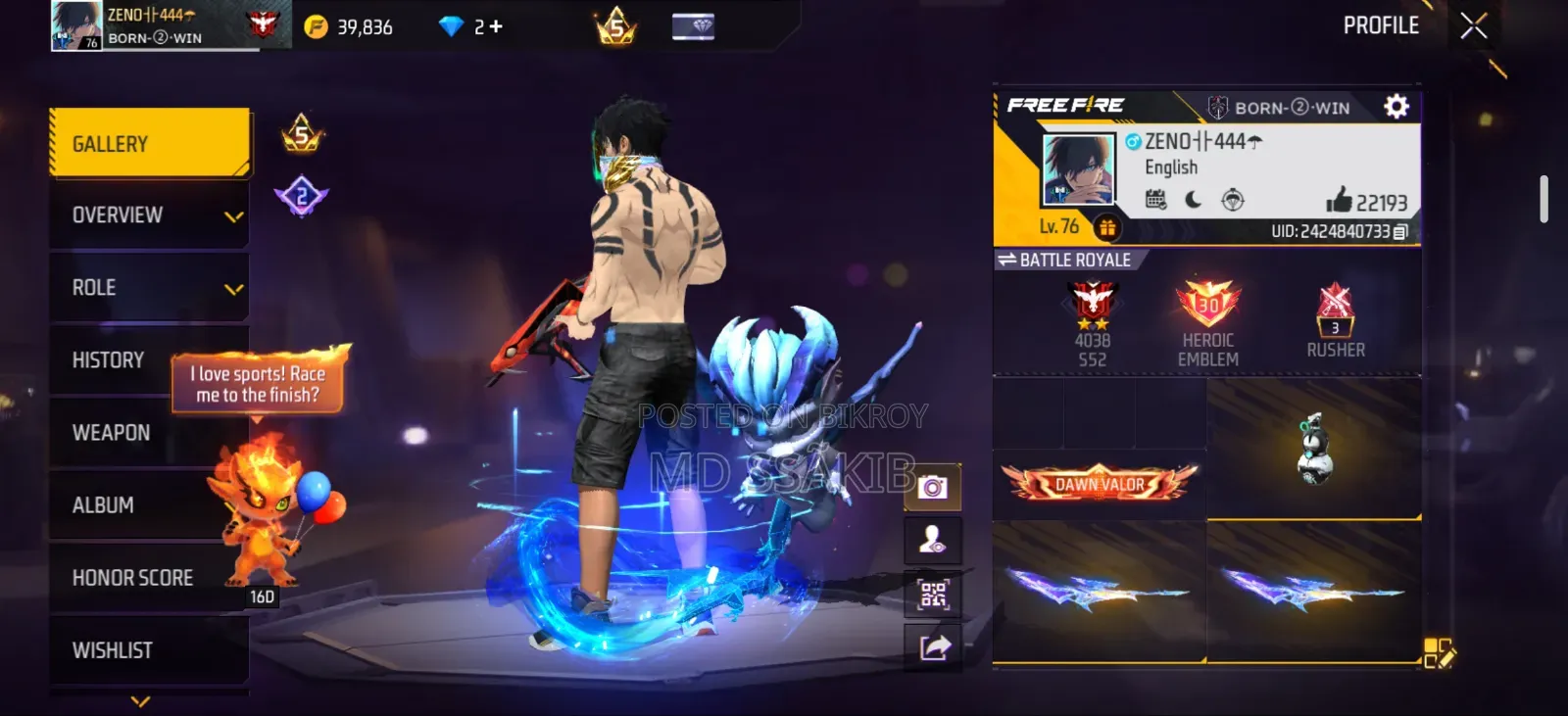 Free Fire ID Sell