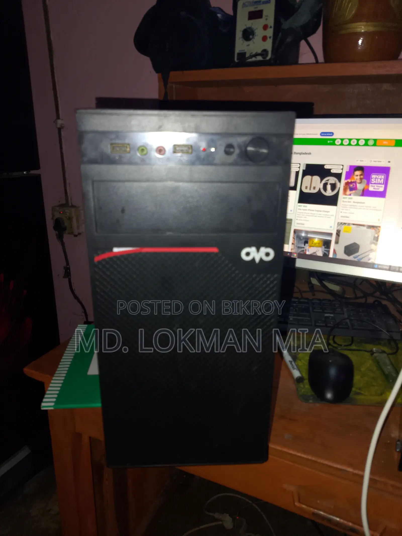 Desktop Computer 4GB RAM Intel Core i3 500GB SSD