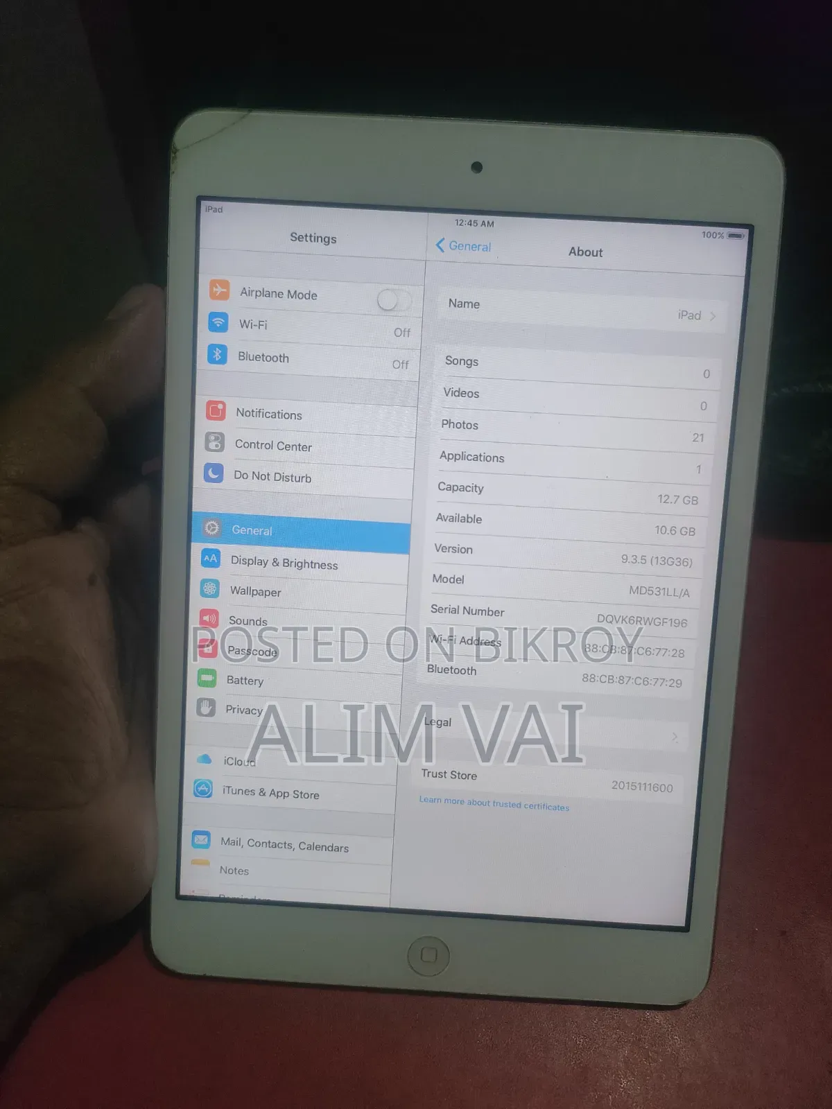 Apple iPad Mini 1 16 GB White
