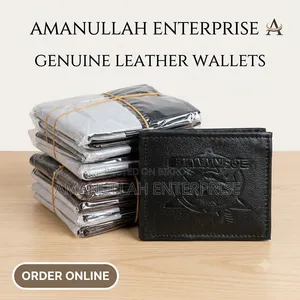 Amanullah Enterprise Men's Genuine Embossed Wallet. (15 Pcs)