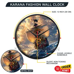 Karana Fashion (KW-36) 12-Inch One Piece Anime Wall Clock
