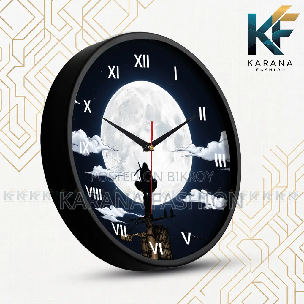 Karana Fashion (KW-37) 12-Inch Full Moon Anime Wall Clock