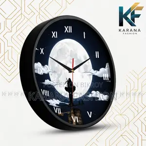 Karana Fashion (KW-37) 12-Inch Full Moon Anime Wall Clock