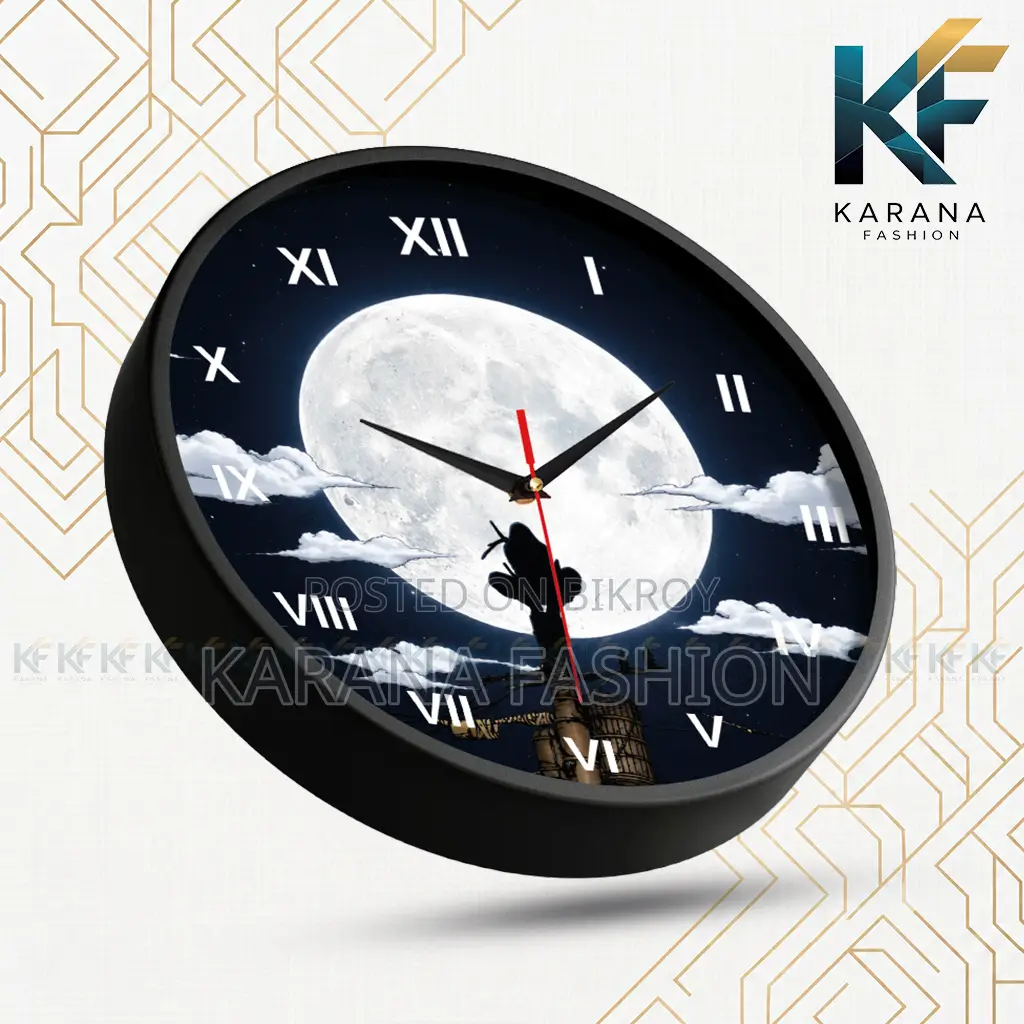 Karana Fashion (KW-37) 12-Inch Full Moon Anime Wall Clock