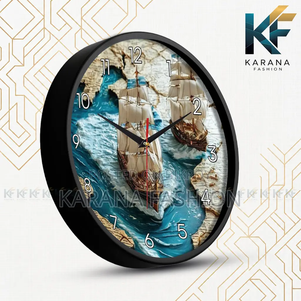 Karana Fashion (KW-38) 12-Inch Vintage Sailing Ship Premium Wall Clock