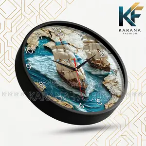 Karana Fashion (KW-38) 12-Inch Vintage Sailing Ship Premium Wall Clock