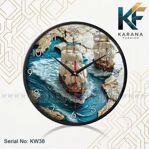 Karana Fashion (KW-38) 12-Inch Vintage Sailing Ship Premium Wall Clock