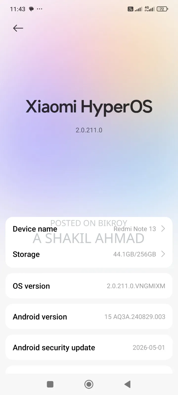Xiaomi Redmi Note 13 256 GB Black
